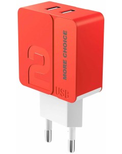 Сетевое зарядное устройство 2USB 2 4A для Type C NC46a 1м Red More choice