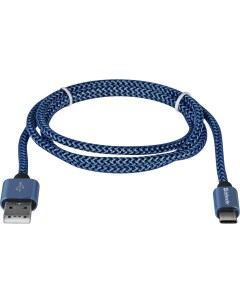 Кабель USB09 03T USB Type C USB 1м 87817 Blue Defender