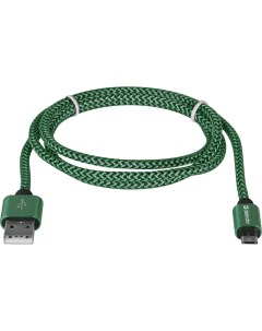 Кабель USB08 03T USB microUSB 1м 87804 Green Defender