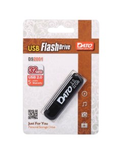 Флешка 32Gb DS2001 DS2001 32G USB2 0 черный Dato