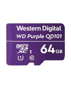 Карта памяти microSDXC 64Gb Class10 D064G1P0C Purple w o adapter Wd