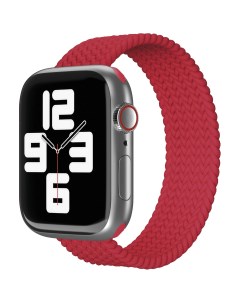 Ремешок нейлоновый плетёный для Apple Watch 42 44 45 L XL 2шт красный Vlp