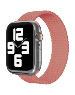 Ремешок нейлоновый плетёный для Apple Watch 42 44 45 S M 2шт коралловый Vlp