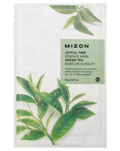 Тканевая маска для лица с экстрактом зелёного чая Joyful Time Essence Mask Green Tea Mizon