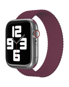 Ремешок нейлоновый плетёный для Apple Watch 42 44 45 L XL 2шт марсала Vlp