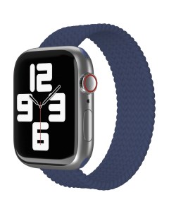 Ремешок нейлоновый плетёный для Apple Watch 38 40 41 S M 2шт тёмно синий Vlp