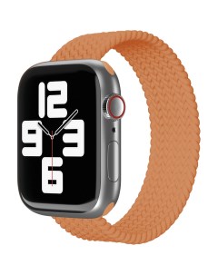 Ремешок нейлоновый плетёный для Apple Watch 42 44 45 S M 2шт оранжевый Vlp