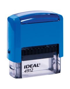 Штамп самонаборный 4 строчный размер оттиска 47х18 мм синий без рамки IDEAL 4912 P2 КАССЫ 125427 Trodat