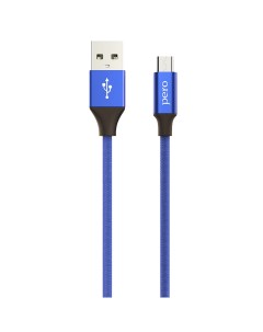 Дата кабель DC 02 micro USB 2А 1м синий Péro