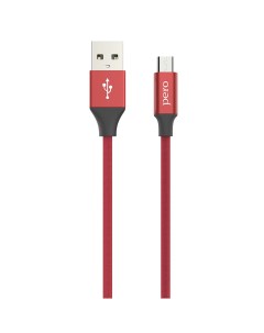 Дата кабель DC 02 micro USB 2А 1м красный Péro