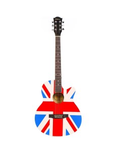 Гитара акустическая E4040 UK Flag с рисунком Elitaro