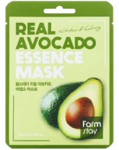 Тканевая маска для лица с экстрактом авокадо Real Avocado Essence Mask 23ml Farmstay