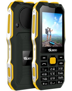 Мобильный телефон X02 черный желтый Olmio