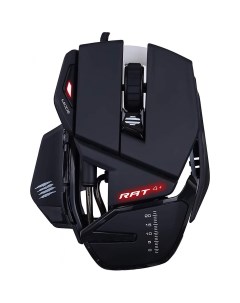 Игровая мышь R A T 4 чёрная PMW3330 USB 9 кнопок 7200 dpi красная подсветка Mad catz