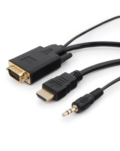 Кабель Cablexpert HDMI VGA 19M 15M 3 5Jack 5m Black A HDMI VGA 03 5M Gembird