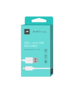 Кабель USB Micro USB 2А 1м белый Borasco