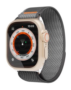 Ремешок нейлоновый Trail Band для Apple Watch 42 44 45 49mm черный серый Vlp