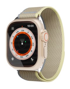 Ремешок нейлоновый Trail Band для Apple Watch 42 44 45 49mm бежевый желтый Vlp
