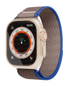Ремешок нейлоновый Trail Band для Apple Watch 42 44 45 49mm синий серый Vlp