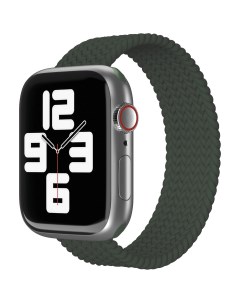 Ремешок нейлоновый плетёный для Apple Watch 38 40 41 L XL 2шт тёмно зелёный Vlp