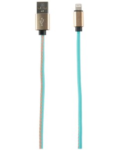 Дата кабель USB 8 pin для Apple 2 метра оплетка экокожа синий УТ000014166 Red line