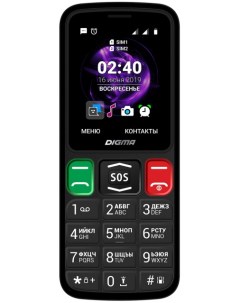 Мобильный телефон Linx S240 32MB 2Sim 2 44 0 08Mpix microSD черный Digma
