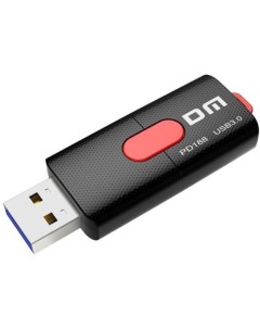 Накопитель USB 3 0 128GB PD188 пластик выдвижной черно красный Дм