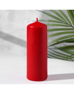Свеча цилиндр 4х12 см 15 ч красная Дарим красиво