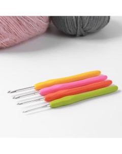 Набор крючков для вязания d 2 3 5 мм 14 см 4 шт цвет разноцветный Арт узор
