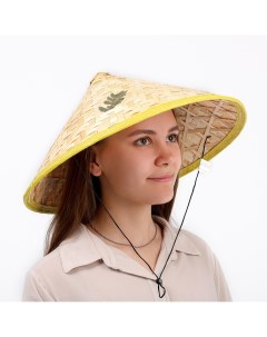 Китайская шляпа из бамбука 36 см Страна карнавалия