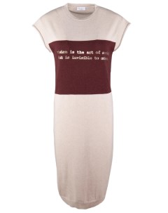 Кашемировое платье с принтом Brunello cucinelli