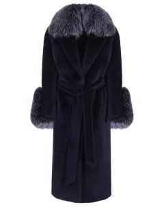 Пальто из альпака с мехом лисы Elisabetta