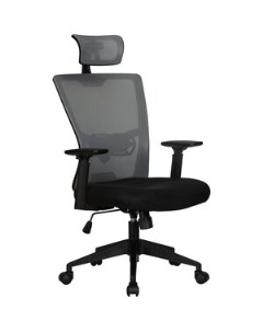 Офисное кресло для персонала NIXON LMR 121B черный серая сетка Dobrin