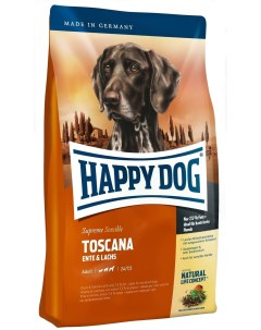 Корм для собак с уткой и лососем Тоскана 12 5 кг Happy dog