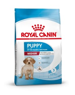 Корм корм сухой для щенков средних размеров до 12 месяцев 3 кг Royal canin
