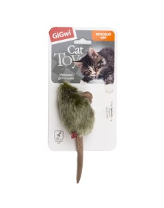 Мышка игрушка со звуковым чипом 8 см 40 г Gigwi