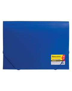 Папка на резинках Business А4 13 отделений пластиковый индекс синяя 0 5 мм 224146 Brauberg