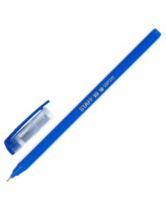 143023 цена за 50 шт Ручка шариковая масляная Basic OBP 320 СИНЯЯ корпус голубой узел 0 7 мм линия п Staff