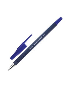 Ручка шариковая СИНЯЯ корпус прорезиненный синий узел 0 7 мм линия письма 0 35 мм BP190 50 шт Staff