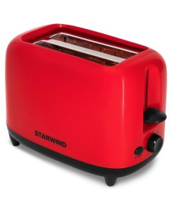 Тостер ST7003 700Вт красный черный Starwind