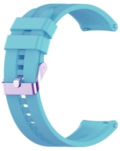 Ремешок для часов универсальный силиконовый рельефный 22 mm голубой Red line