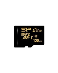 Карта памяти microSD 128GB Elite Gold microSDXC Class 10 UHS I U1 85Mb s SD адаптер Silicon power