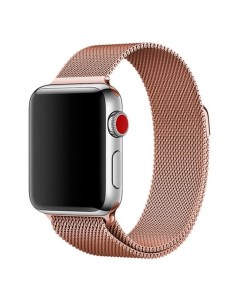 Ремешок миланская петля для Apple watch 42 44 45 49 mm S3 S4 S5 SE S6 S7 S8 Ultra Rose Red line
