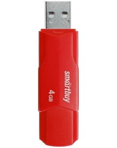 Накопитель USB 2 0 SB4GBCLU R 4GB CLUE red Smartbuy