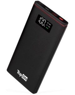 Аккумулятор внешний TOP T10 черный 10000mAh QC3 0 QC2 0 USB Type C MicroUSB USB порт LED экран Topon