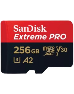 Карта памяти MicroSDXC 256GB SDSQXCD 256G GN6MA EXTREME PRO Class 10 UHS I W140 R 200 МБ с адаптер н Sandisk