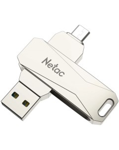 Накопитель USB 3 0 64GB U381 microUSB серебристый Netac