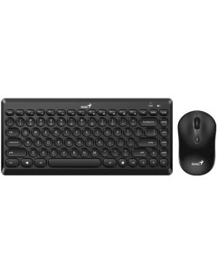 Комплект беспроводной LuxeMate Q8000 31340013402 клавиатура чёрная 84 клавиши мышь чёрная 1600 dpi 3 Genius