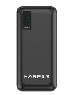 Аккумулятор внешний PB 0030 black 30 000mAh Li Pol вход Micro USB Type C 3А выход 2 USB 5 4 5 2 1 5  Harper