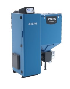 Котел универсальный автоматический Optima 15 ZO4931120015 стальной 25 кВт уголь дрова пеллеты брикет Zota